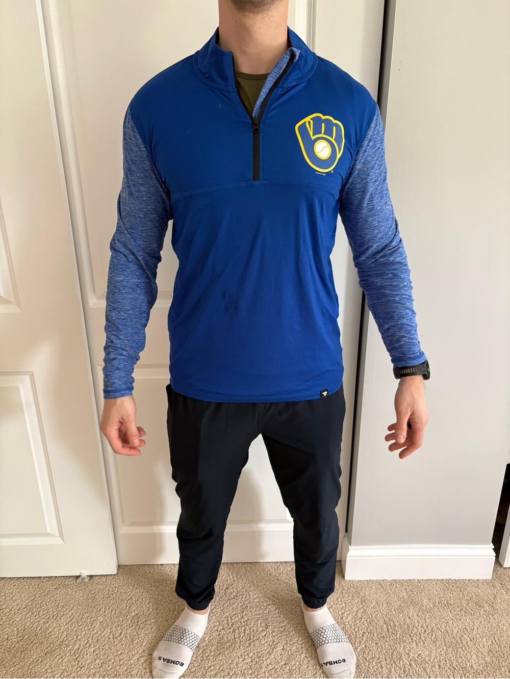 Milwaukee Brewers Fanatics Quarter Zip Pullover Men’s Medium